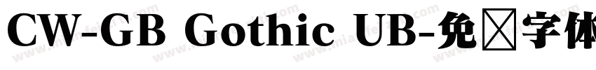 CW-GB Gothic UB字体转换